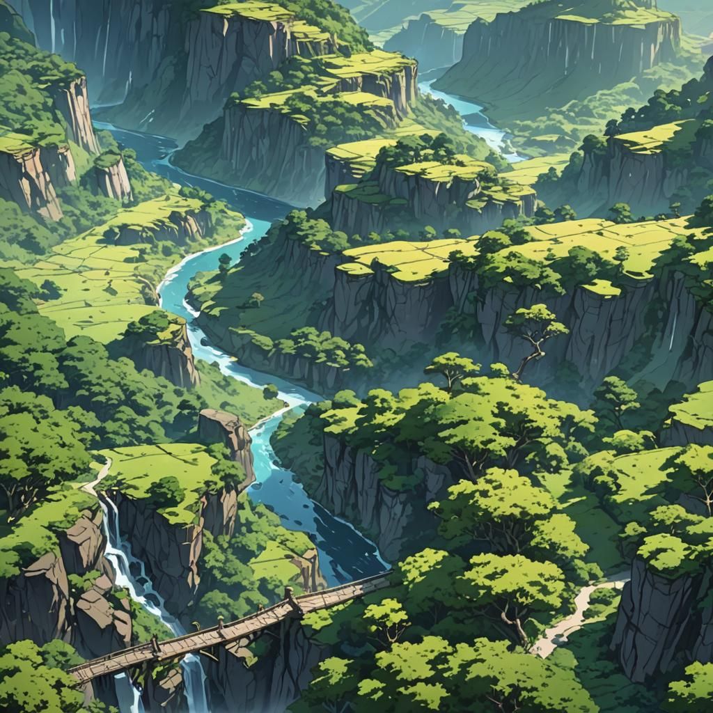 Stunning Anime Nature Scenery in Cel-Shaded Style