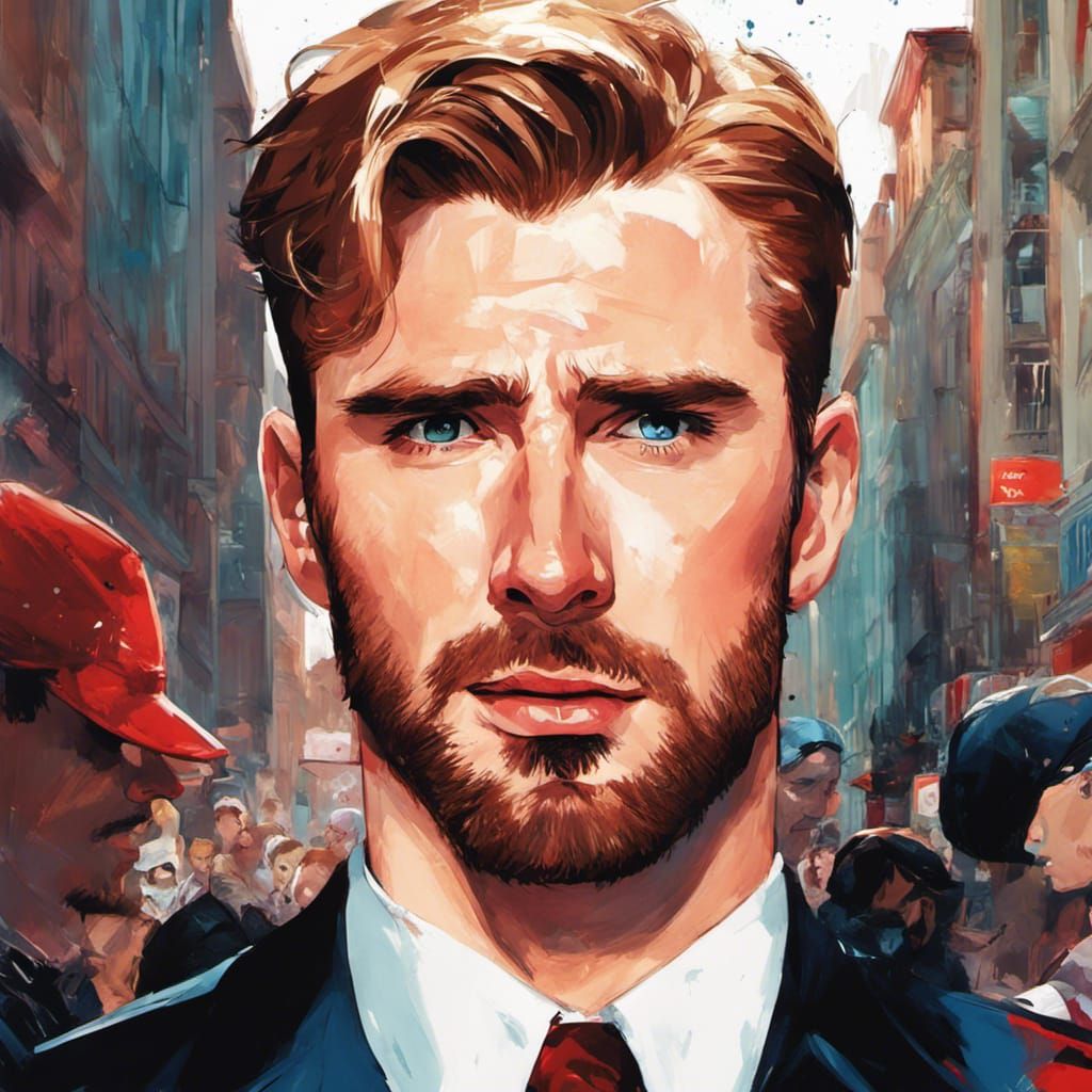 1940s Brooklyn Portrait in Anime Style