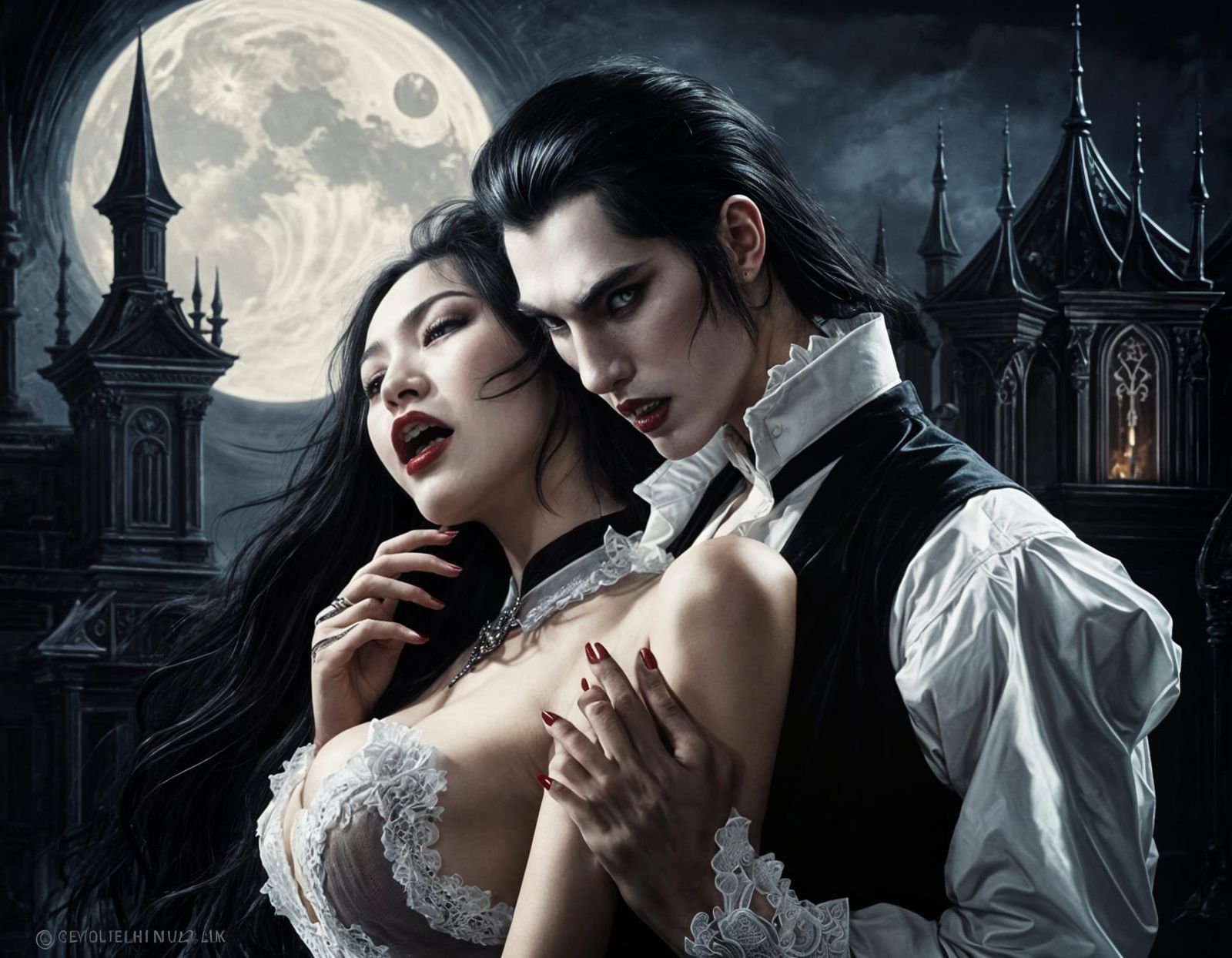 Gothic Vampire Masterpiece in Eternal Night