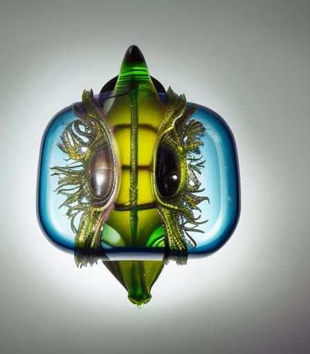 Alien Fish Encased in Hookers Green Crystal