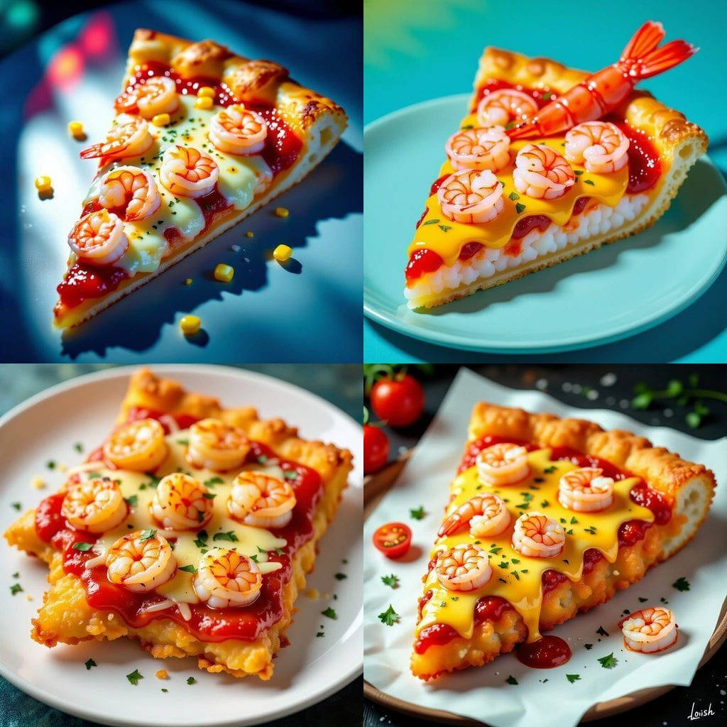 Extremely Fishy Pizza Slice, Tempura Style