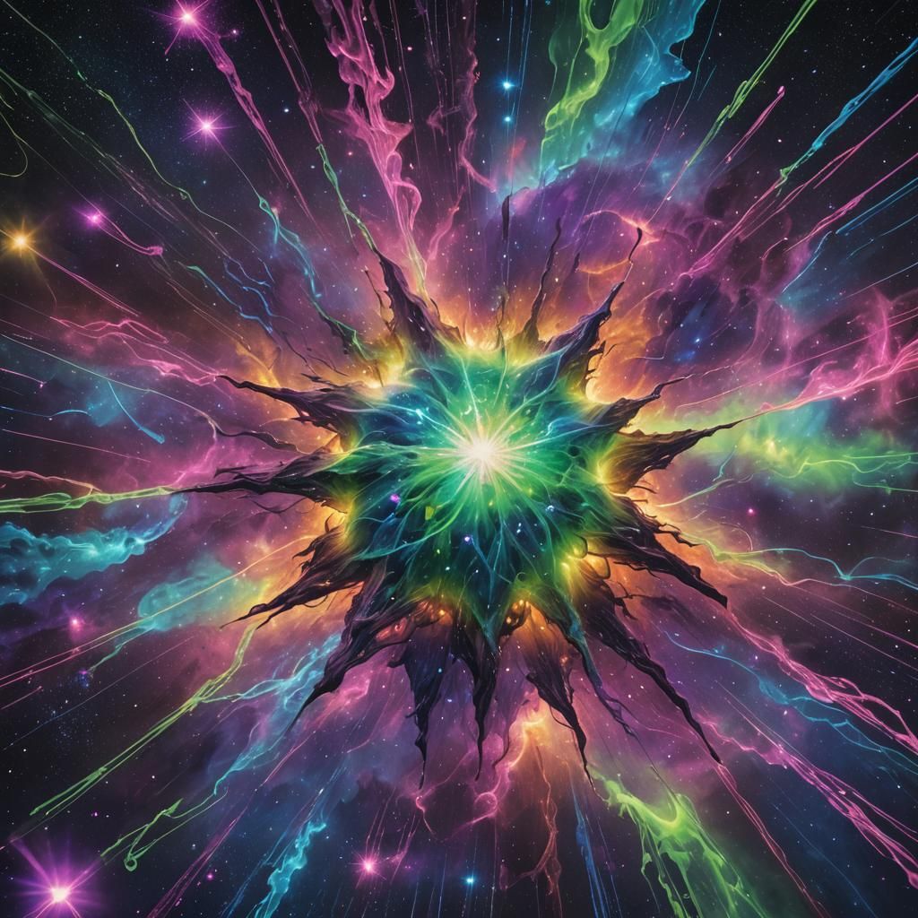 Cosmic Star Birth: Holographic Celestial Illustration