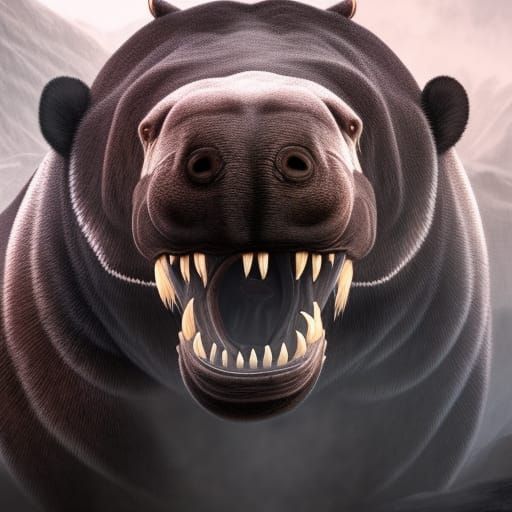 Hyperrealistic Antarctopelta Face in Detailed Matte Painting