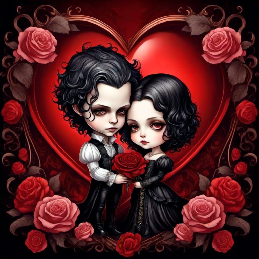 Chibi Valentine Couple in LORA Style