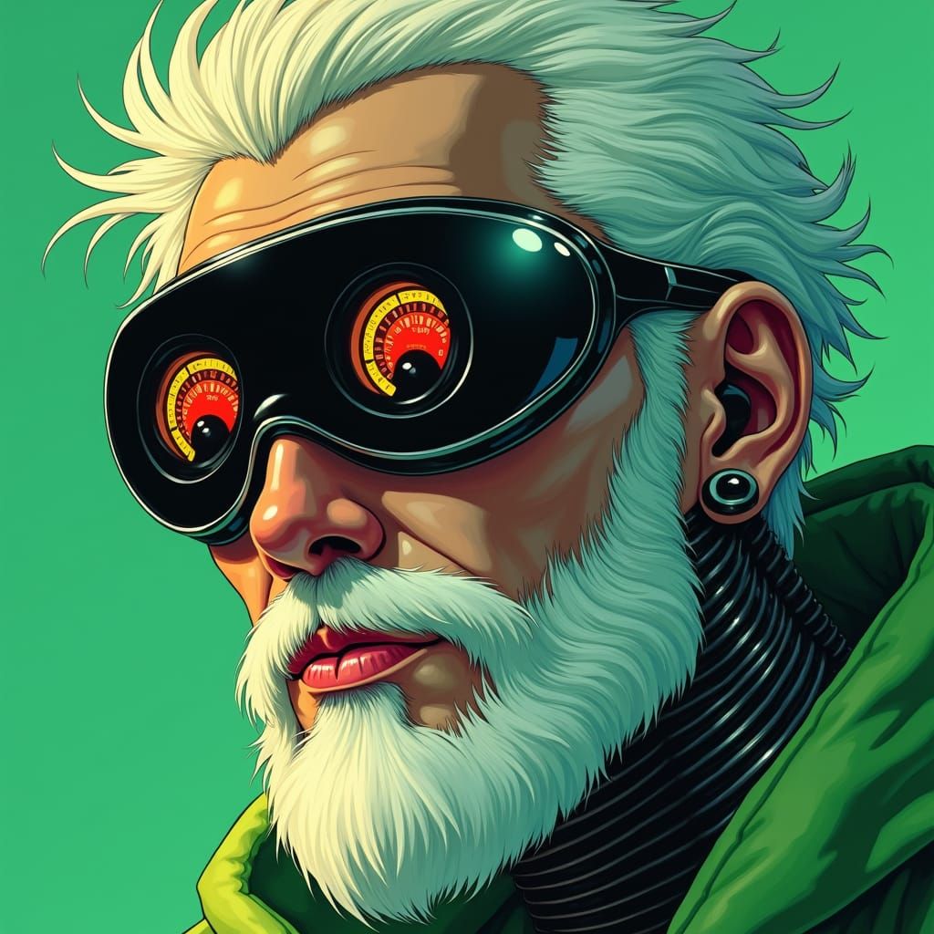 1980s Robot Portrait in Hajime Sorayama Style