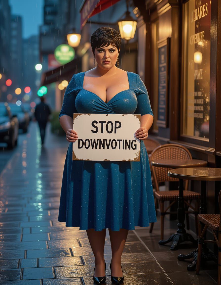 Beautiful Middle Eastern Woman Holds 'Stop Downvoting' Sign ...