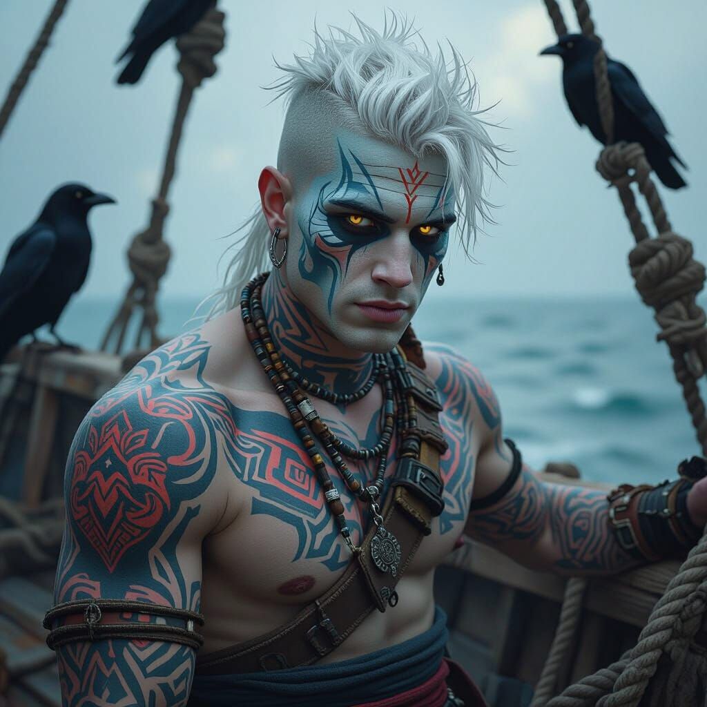 Icy Goliath Sailor in Dark Fantasy Style