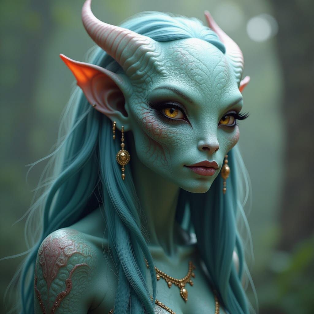 Beautiful Alien Cryptid Monster Female