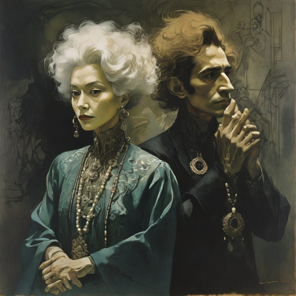 Surrealist Composition Inspired by Early 20th Century Art