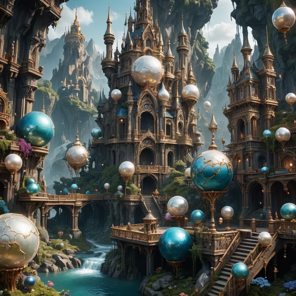 Fantastical Pearl in Detailed Matte Painting