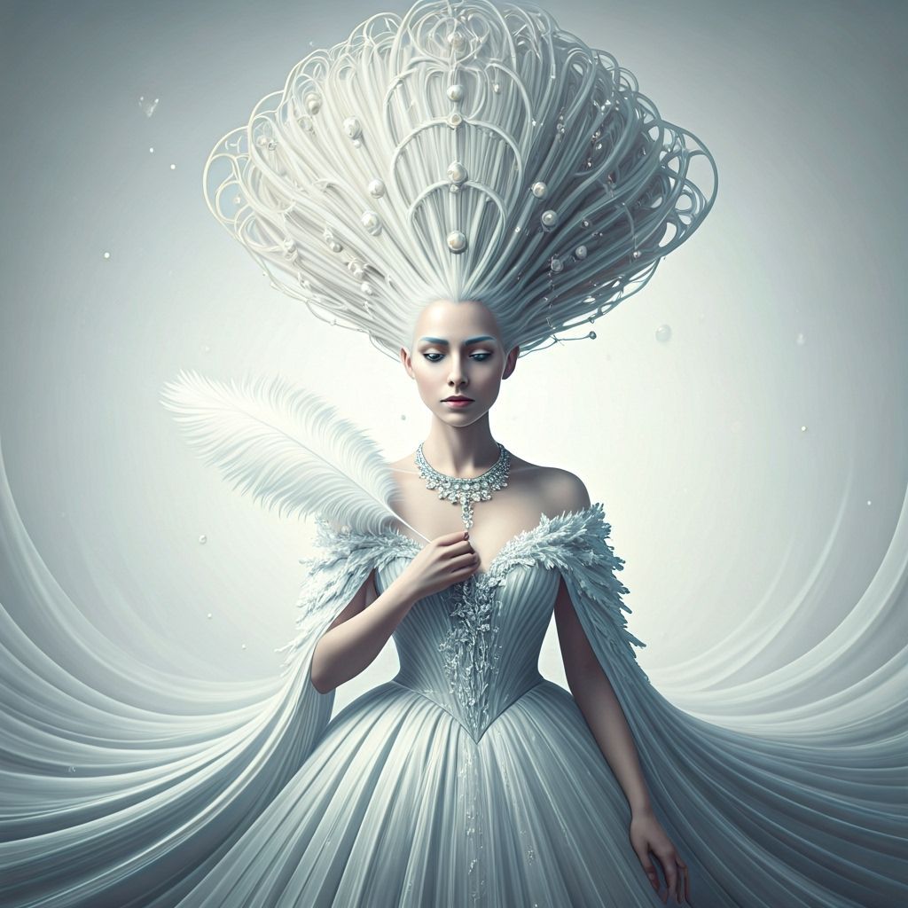 Sugar Queen Portrait in Art Nouveau Style