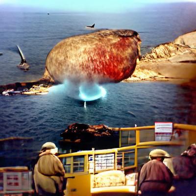 Surreal Whale Blowhole Nuclear Explosion