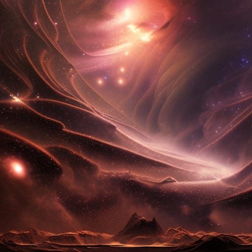 Epic Galactic Nebula Digital Matte Painting