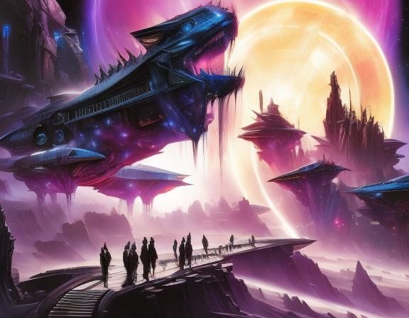 Epic Space Opera Cover Art: Spaceship Battle