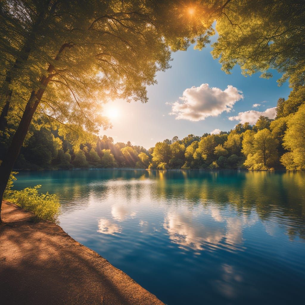 Blue Lake: Landscape Photography at Golden Hour