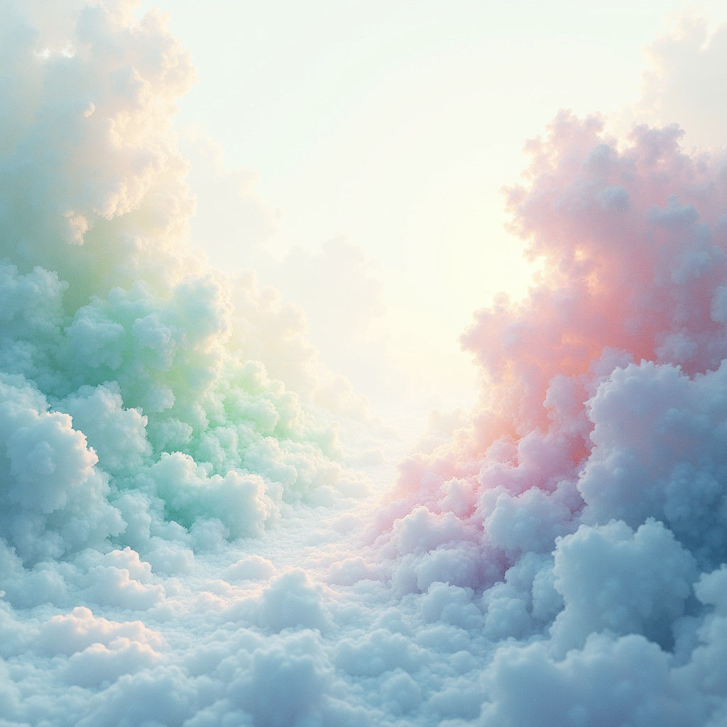 Ethereal Palette: Colors Emerge in a White Realm