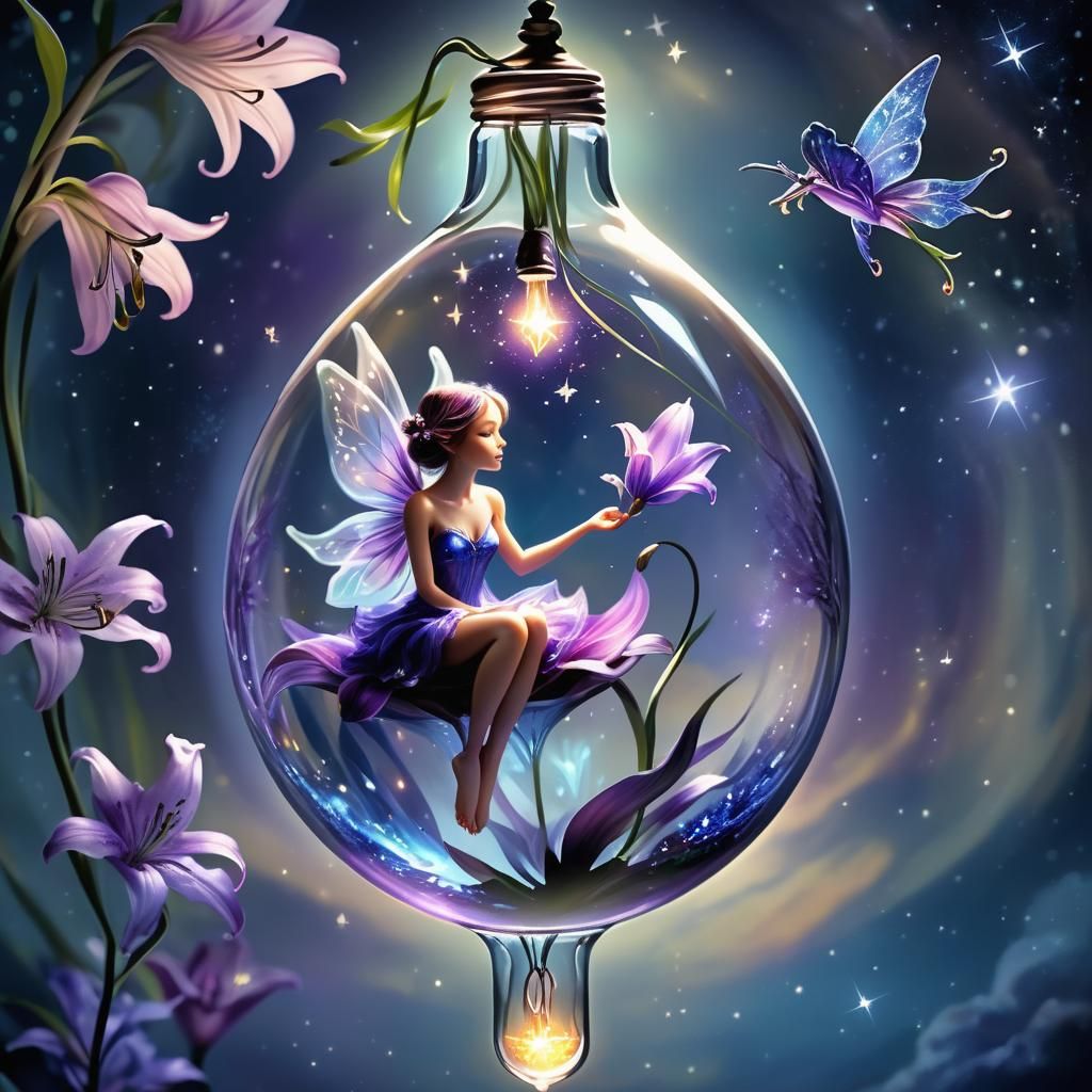 Fairy in a light bulb