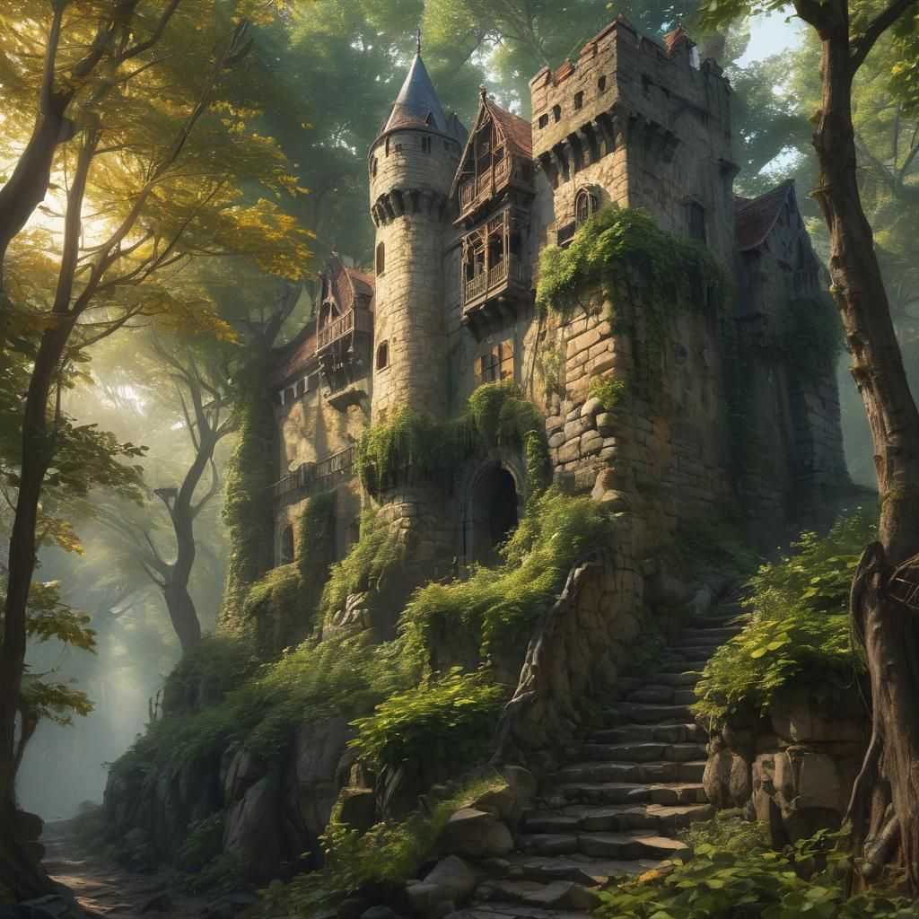 Abandoned Castle In the Forest