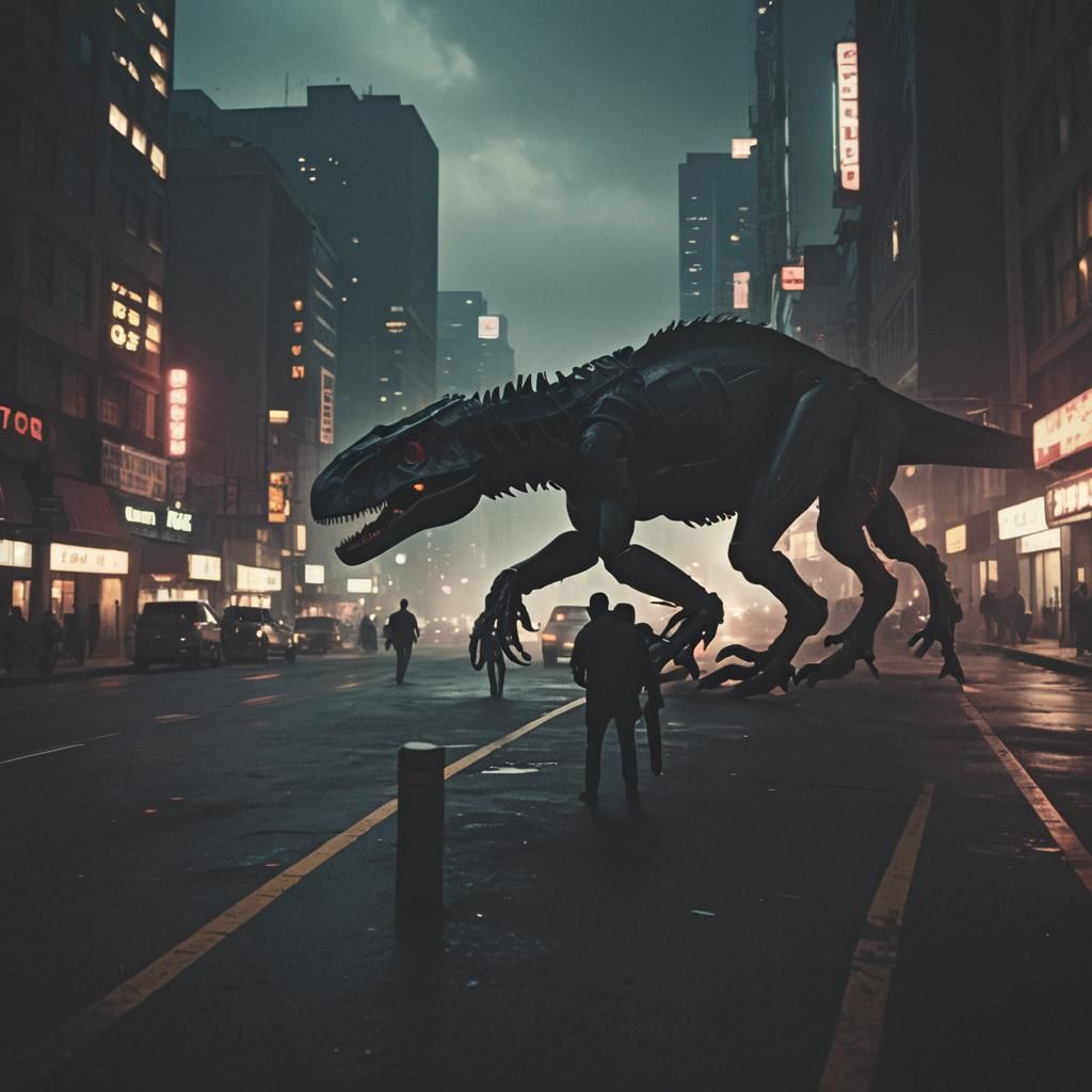 Dramatic Tech Noir Film Still