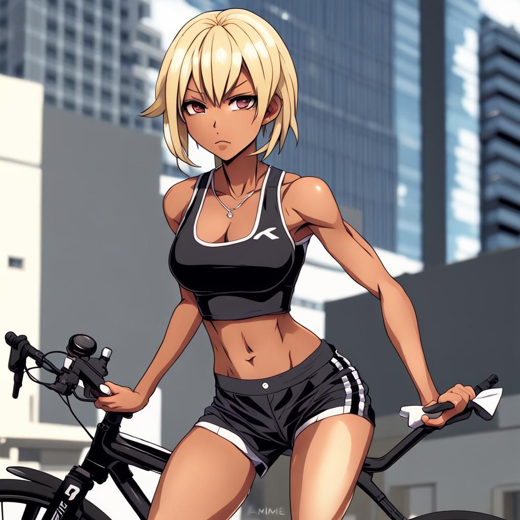 Anime Girl with Angry Expression in Manga Style