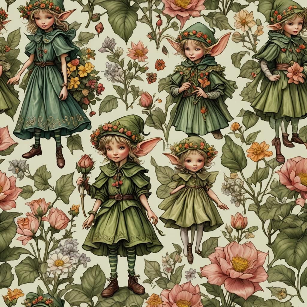 Flower Elf Fashion Designer's New Collection