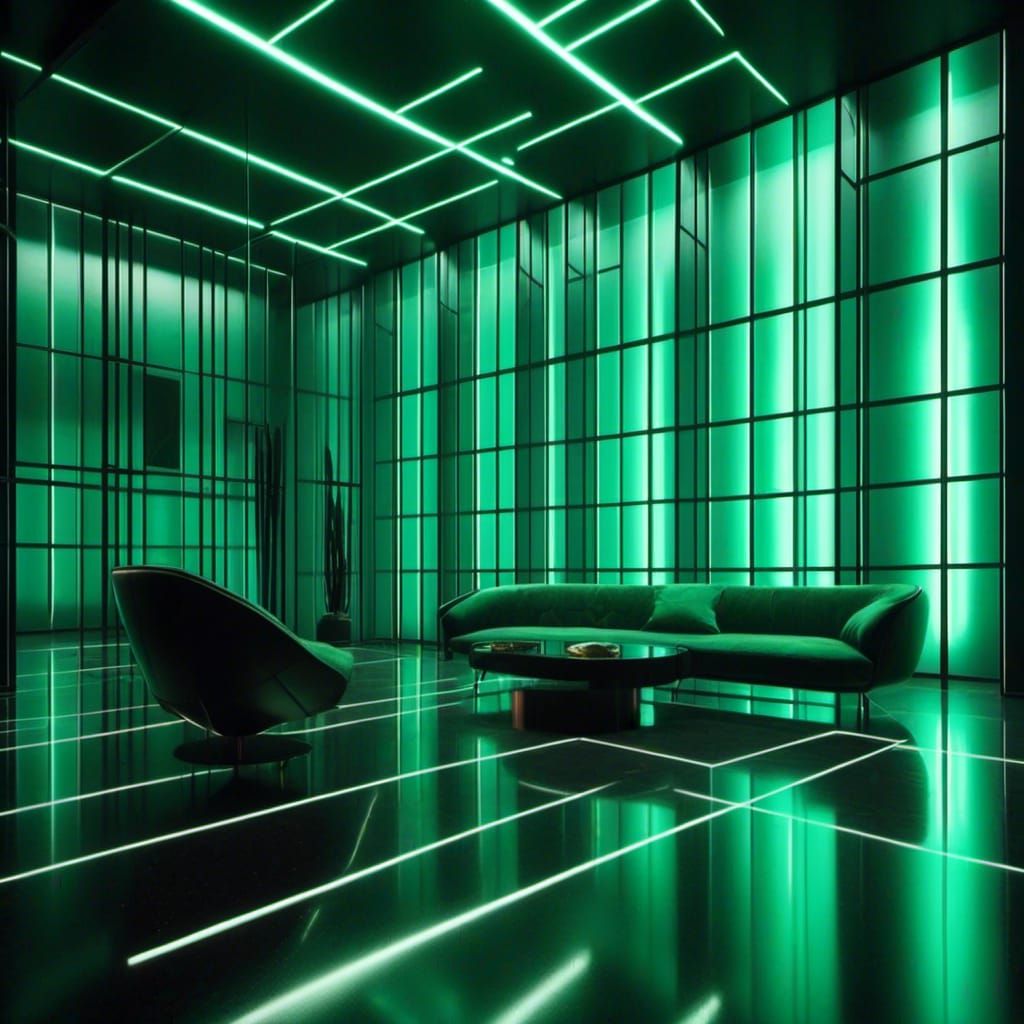 Sith Architecture with Green Lighting