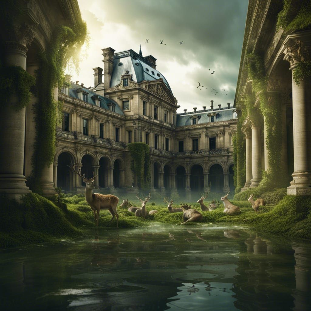 Louvre Destroyed and Reclaimed by Nature