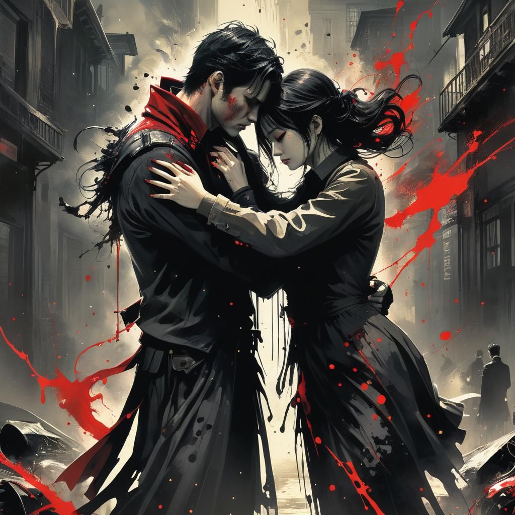 Lovers Torn Apart by Supernatural Forces: Horror Image