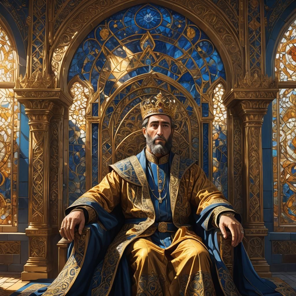 Golden King in Majestic Fantasy Palace