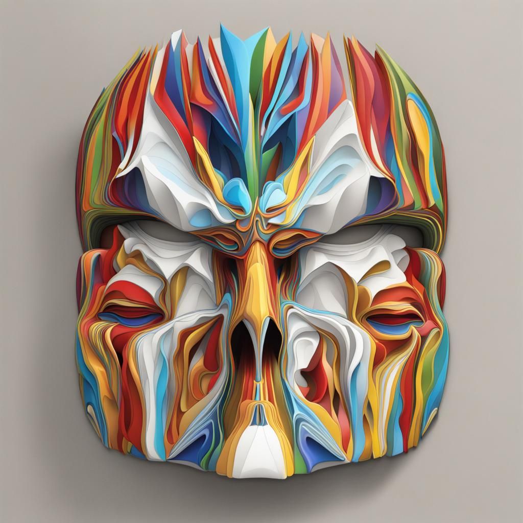 Abstract Geometric Forms in Cubist Style
