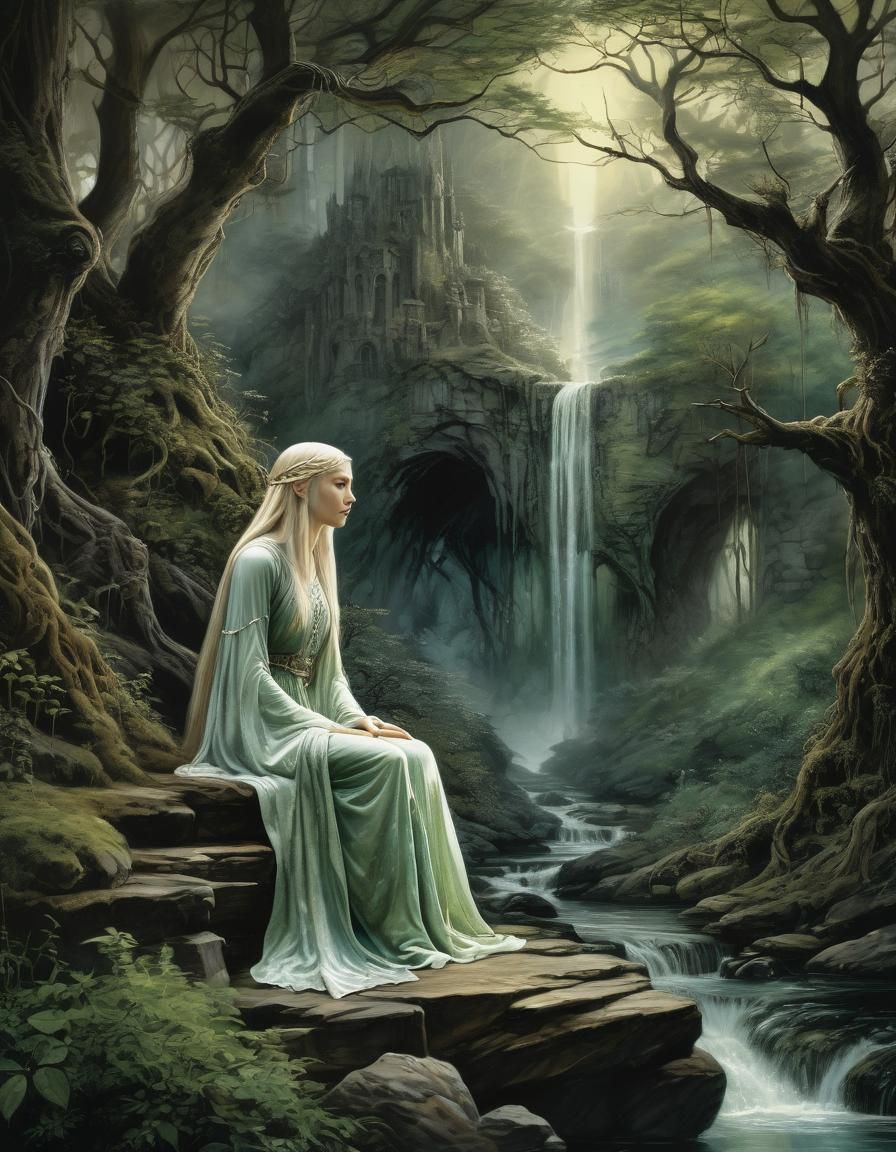 Galadriel's Mournful Vigil in Rivendell