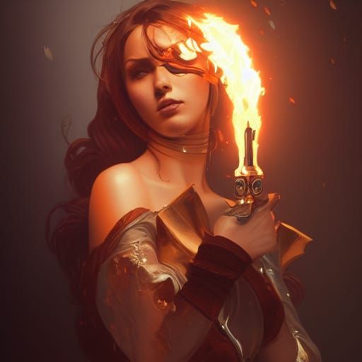 Criminial Skeleton with Pumpkin in Candlelight, Detailed Art