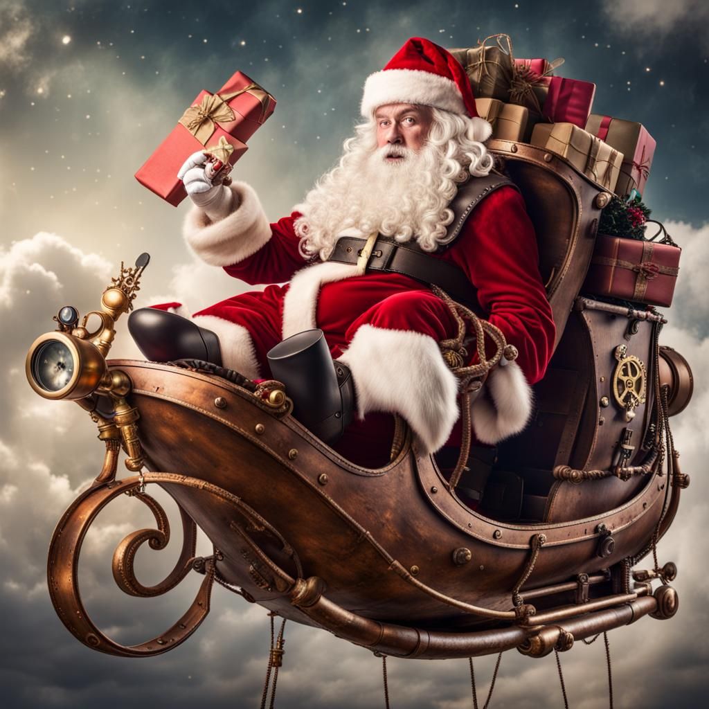 Santa's Steampunk Sleigh Ride with Pirate Elves