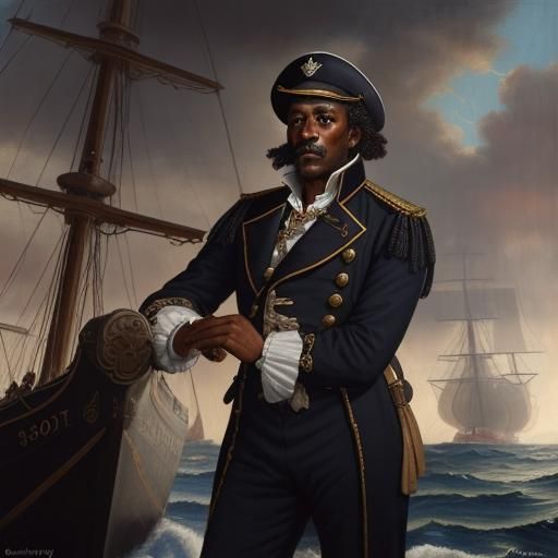 17th Century Black British Navy Captain Portrait