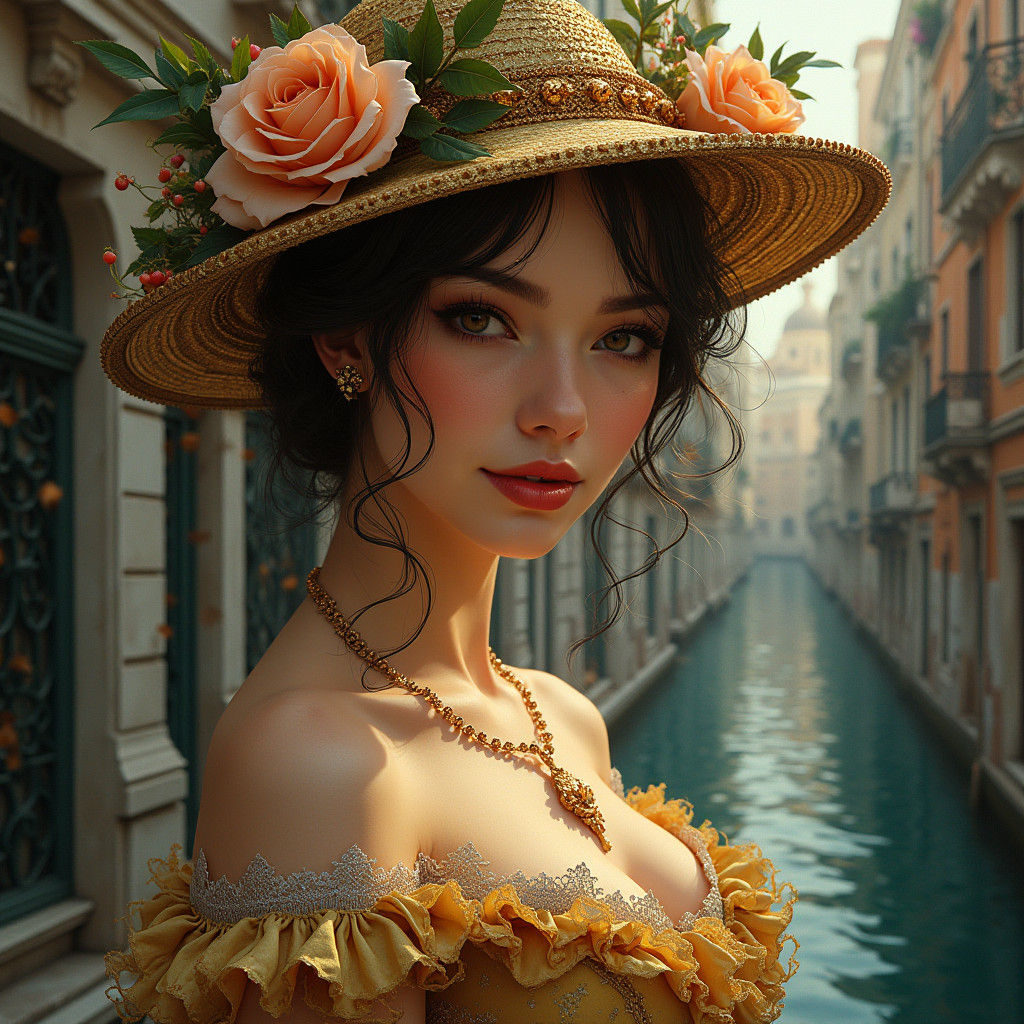 Venice Personified as Art Nouveau Woman