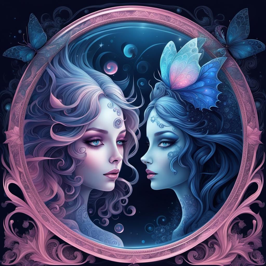 Kind Witch and Fairy in Soft Style