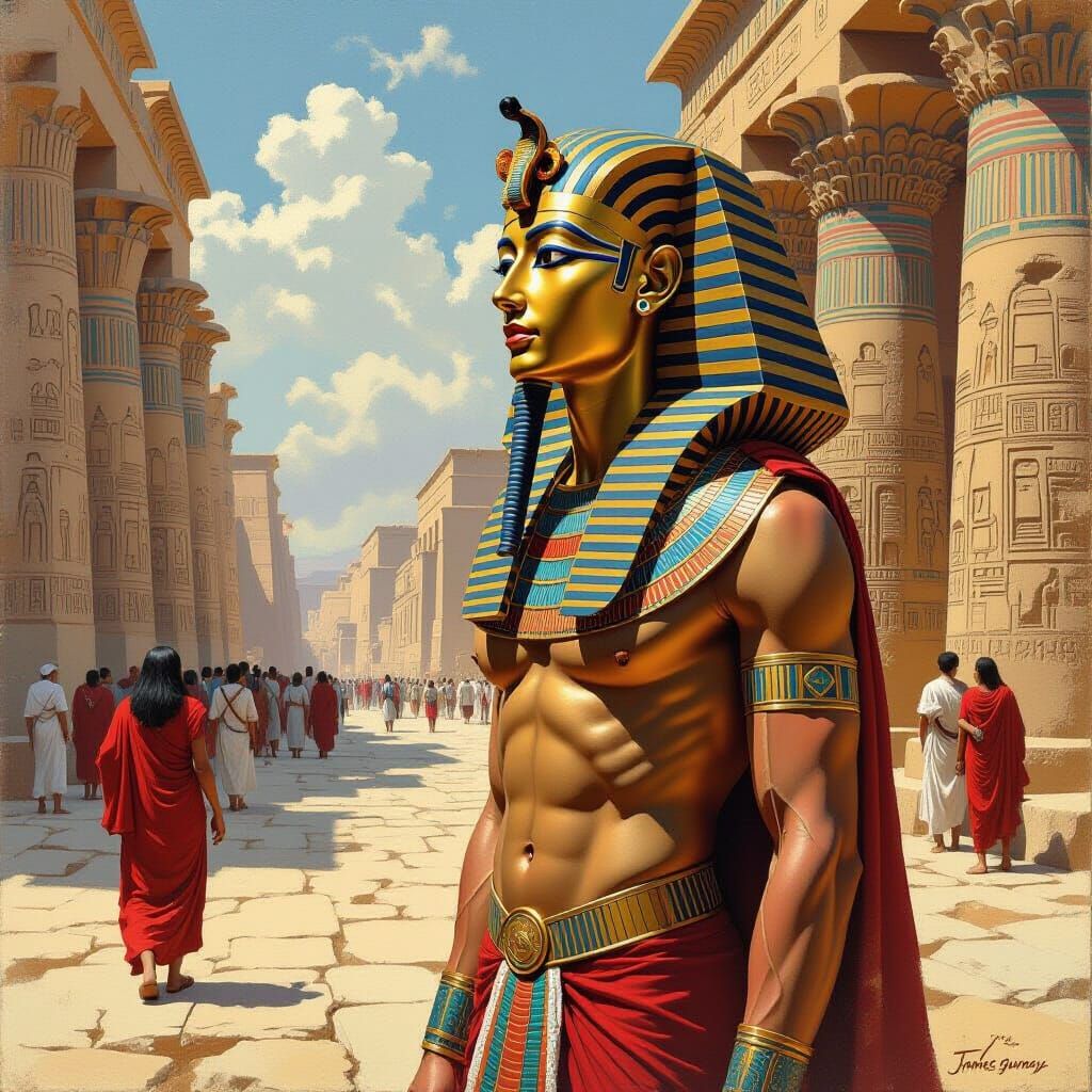 Egyptian Modern Art Oil Painting