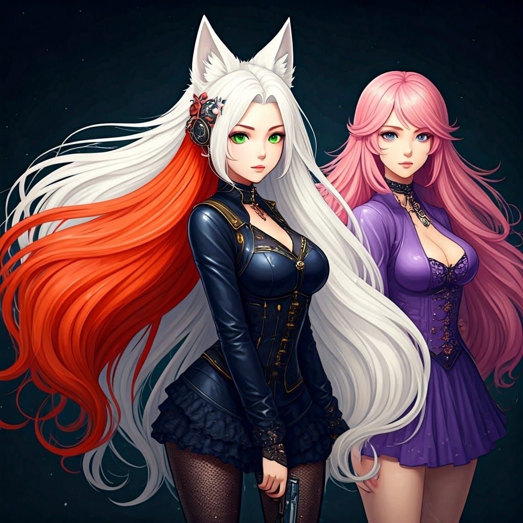 Surreal Kawaiipunk Goddesses in Celestial Harmony