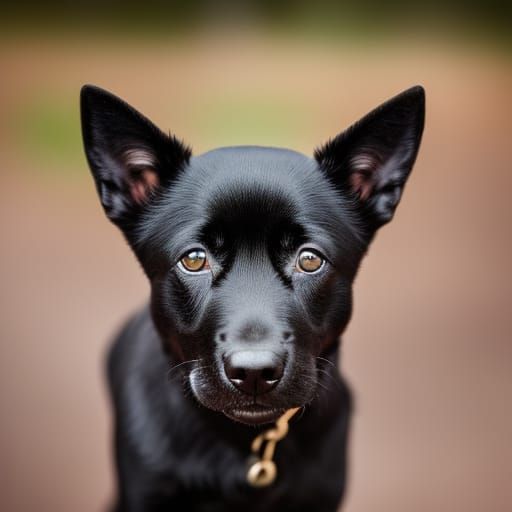 Little Black Dog Captured with Bokeh Effect