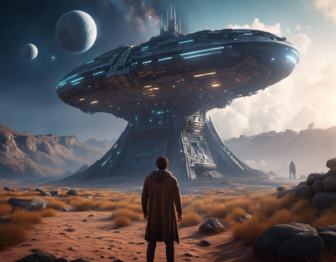 Neolithic Man Looks at Alien Spaceship