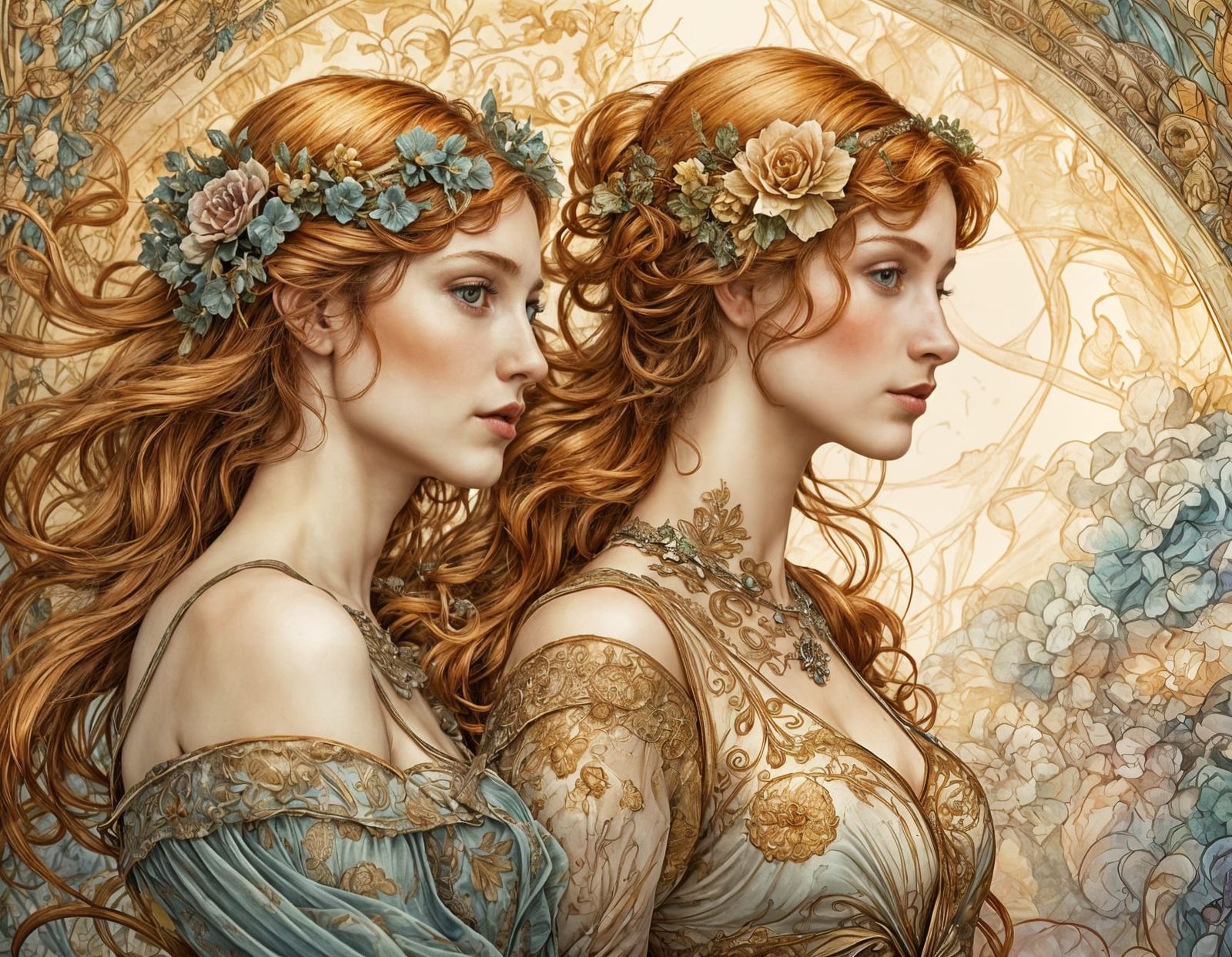Classical Copper-Haired Sirens