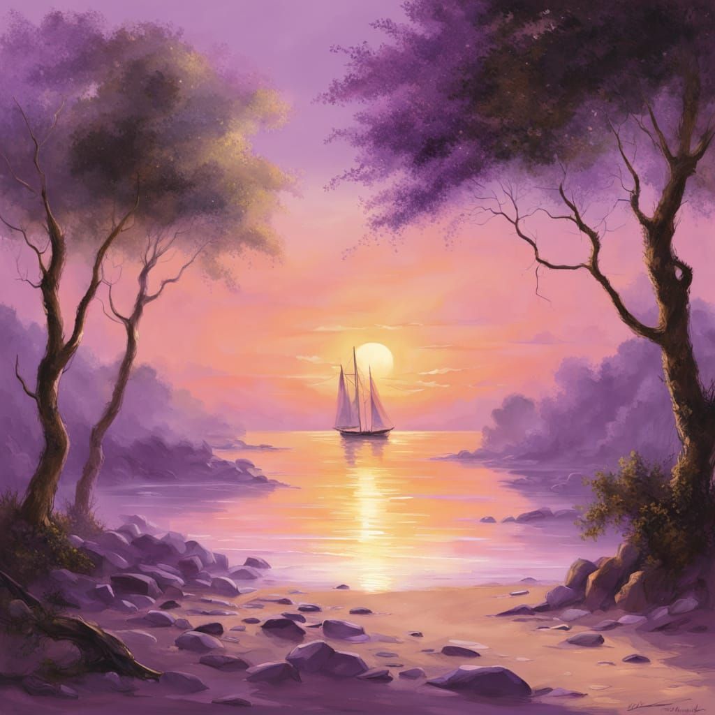 Serene Beach and Mangrove with Golden Hour Light