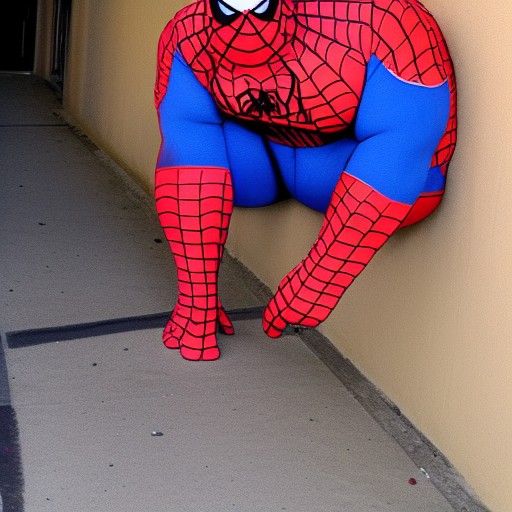 Humorous Take on Spiderman's Physique