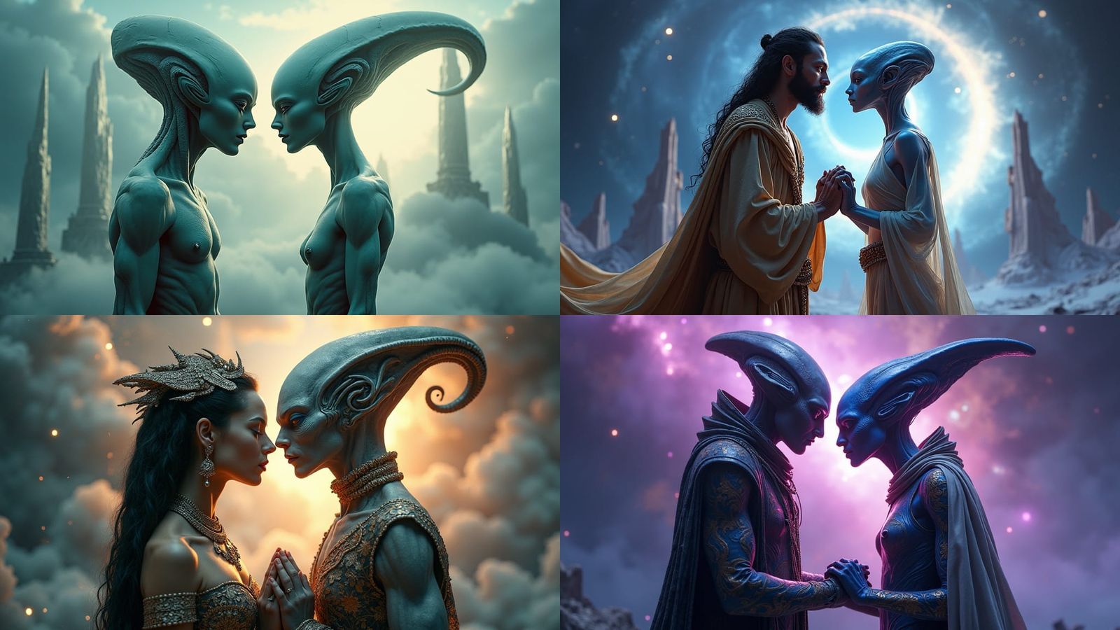 Touching Moment: Human and Alien Encounter