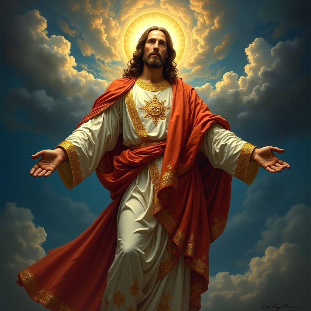 Jesus Majestically Ruling the World with Truth and Divine Wi...