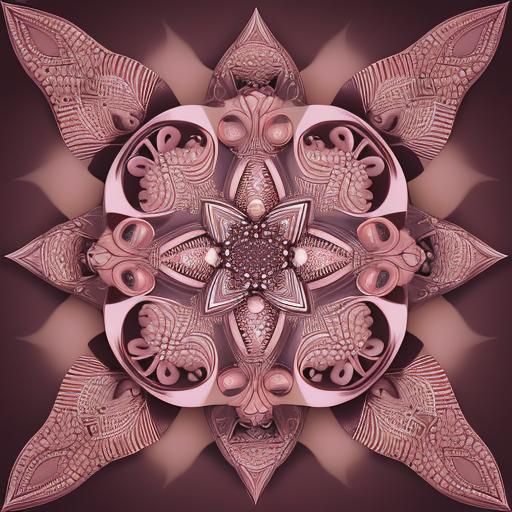 Intricate Abstract Fractal Stars and Jewels in 3D