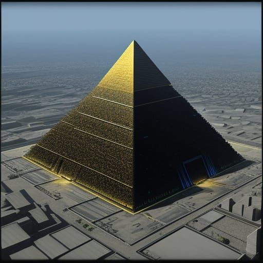 Ethereal Energy Pyramids in Photorealistic Detail