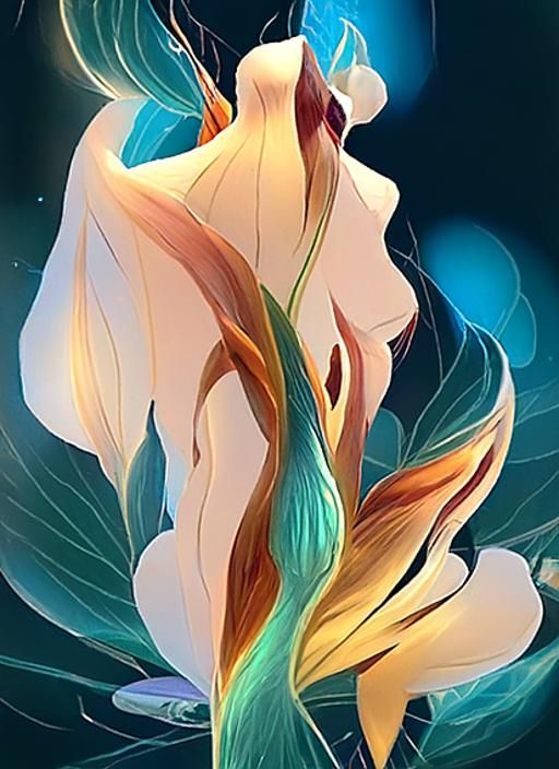Luminescent Calla Lily Bouquet in Digital Art