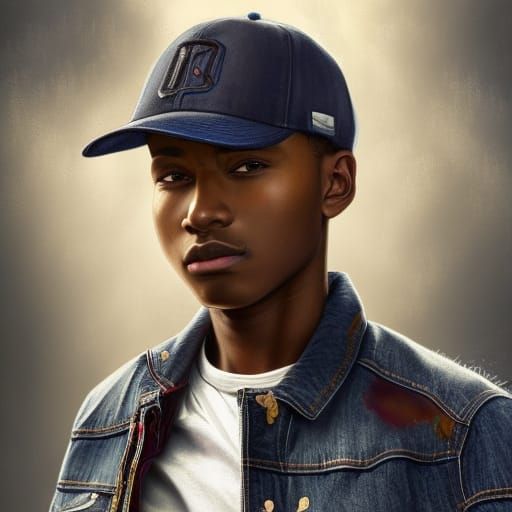 Attractive Teen in Urban Decay, Hyperdetailed Art