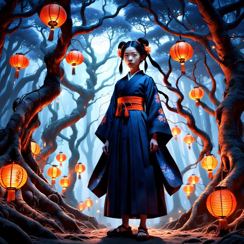 Mystical Forest Woman in Greg Rutkowski Style